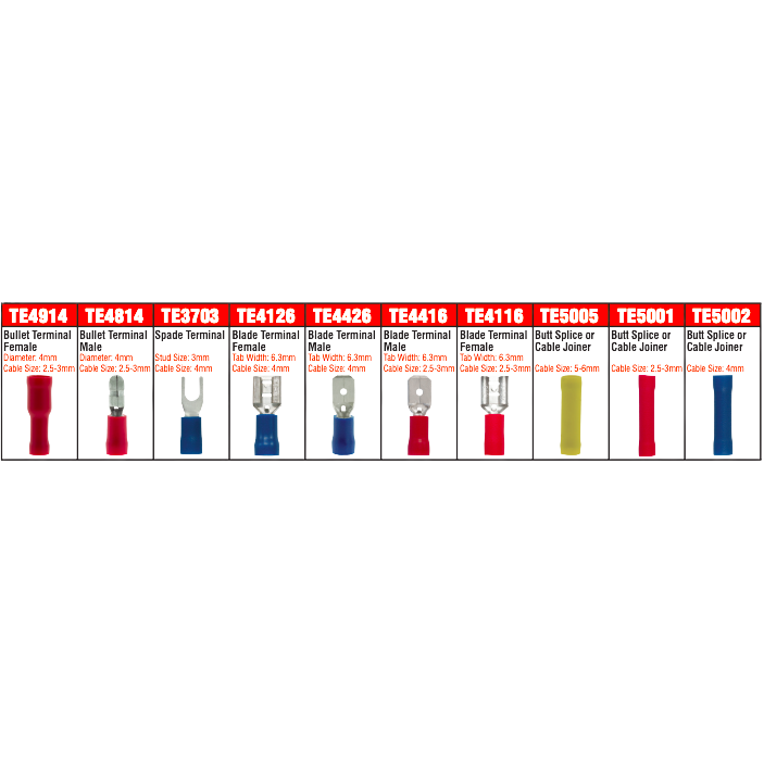 Jaylec Double Crimp Terminal Assortment Kit 142Pcs