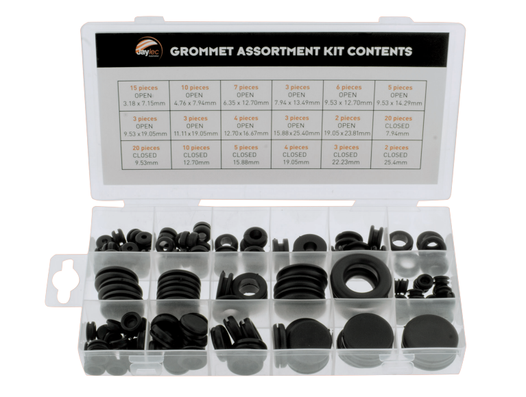 Rubber Grommet Kit 125Pcs