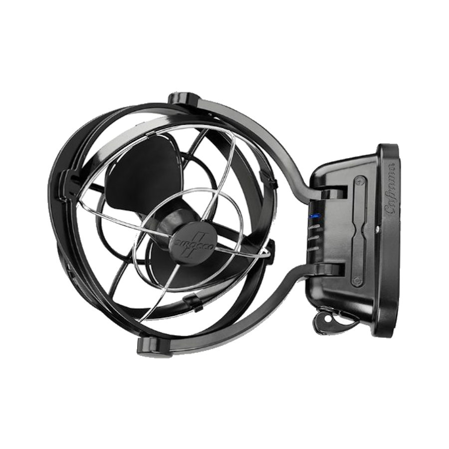Caframo Sirocco II 12/24V Black 7" Gimbal Fan w/ 3 Speed