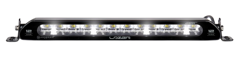 Lazerlamps Linear Light Bar, featuring a series of LED lights arranged in a single row within a black housing with mounting brackets.