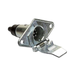 7 Pin Small Round Metal Trailer Socket — Die-Cast AS 2513