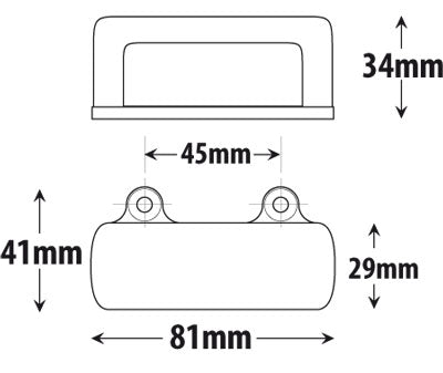 Roadvision License Plate Lamp 6 LED Top Mount 10-30V Black