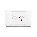 Clipsal 2000 Series Single GPO Double Pole Horizontal 250V 10A White