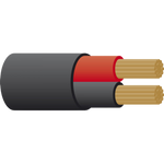 Tycab Series of B&S Twin Core Cable Black Sheath (black & red inside)