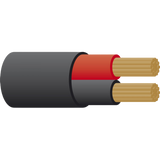 Tycab Series of B&S Twin Core Cable Black Sheath (black & red inside)