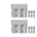 Anderson-Style 3-Way Plug — 50A 600V Grey (Twin Pack)