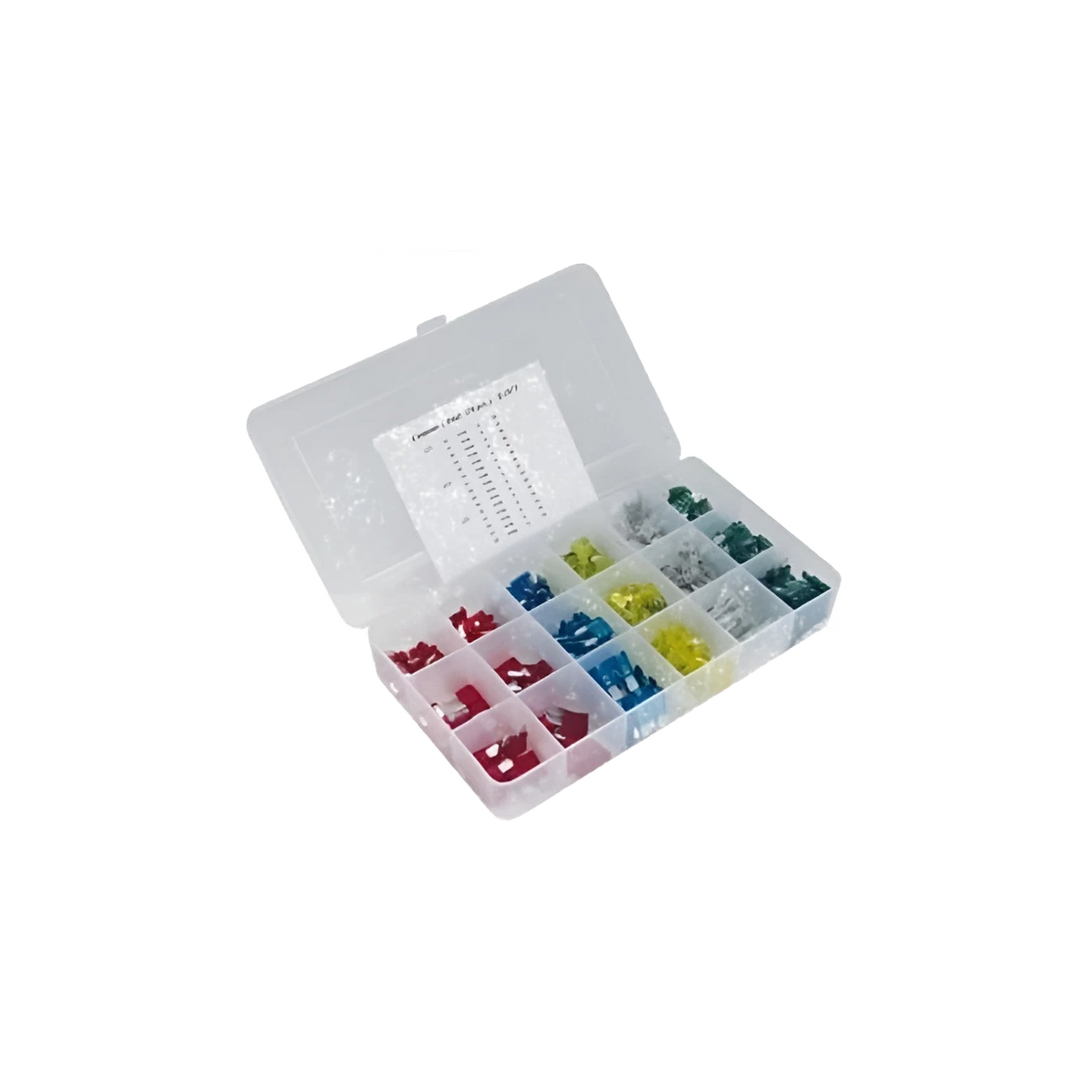 250-piece assorted automotive blade fuse kit in compartmented case