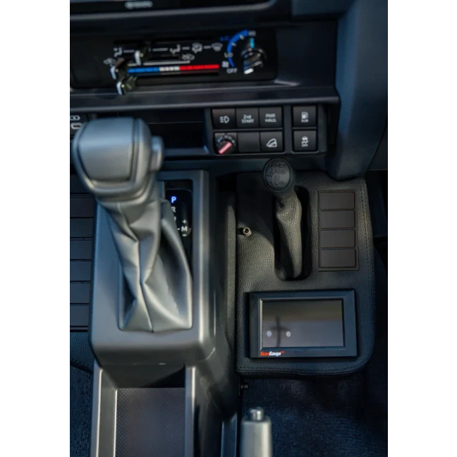 Switch panel fitted beside the gear shift and dashboard controls – Auto Accessories Wing - RHS Design 4 With 4 Rocker Switch Blanking Panel & Scan Gauge III