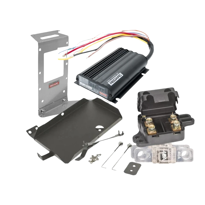 Under bonnet dual battery kit contents for the Toyota Prado 150 Series 2.8 litre turbo diesel, 2015 onwards
