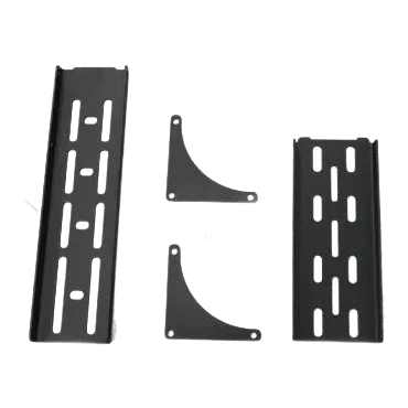 Heavy-duty stainless steel wide L-bracket with labeled parts on a white background – Bush Company 180 XT Max Awning Mk2 Left Hand Side