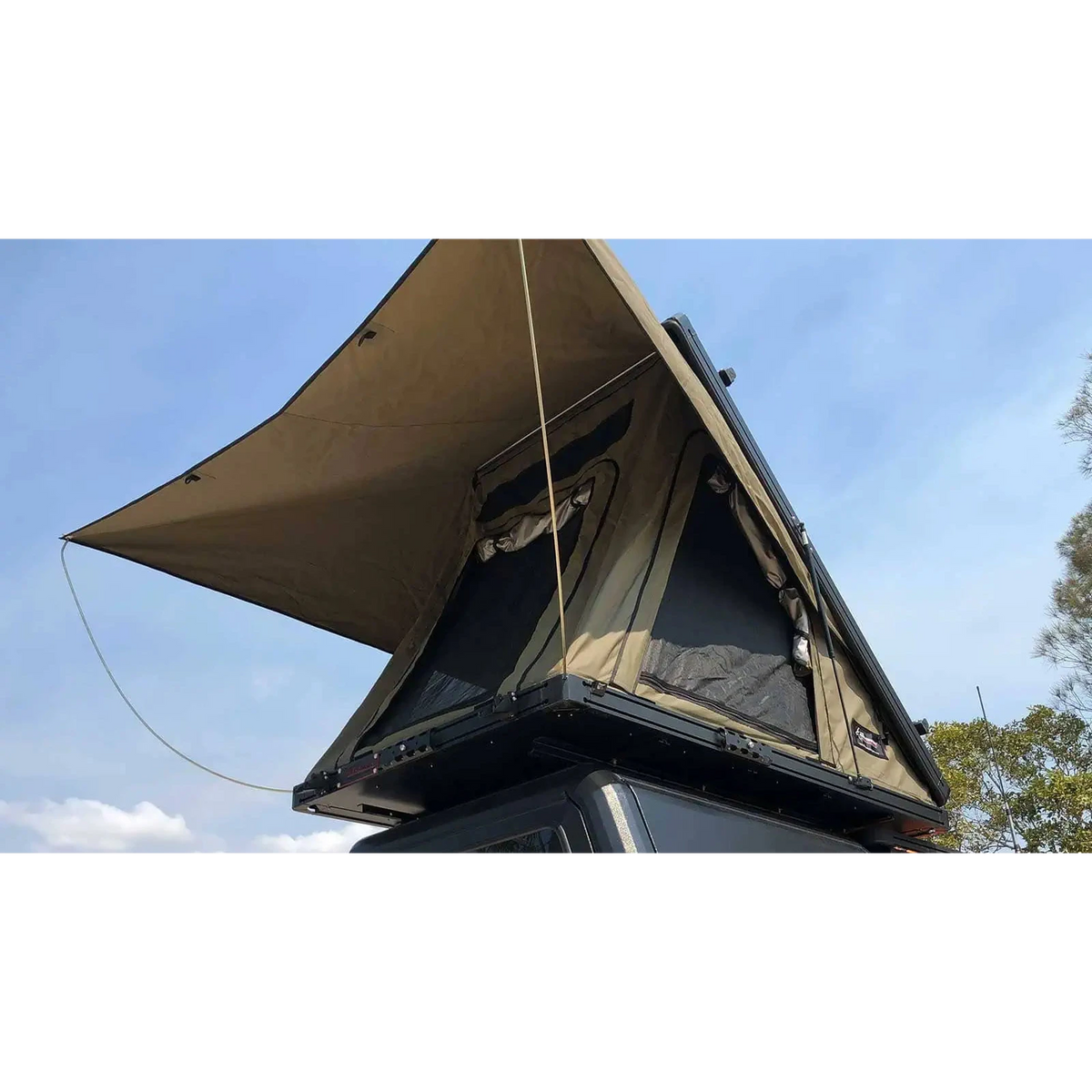 Bush Company AX27 Clamshell Rooftop Tent side view