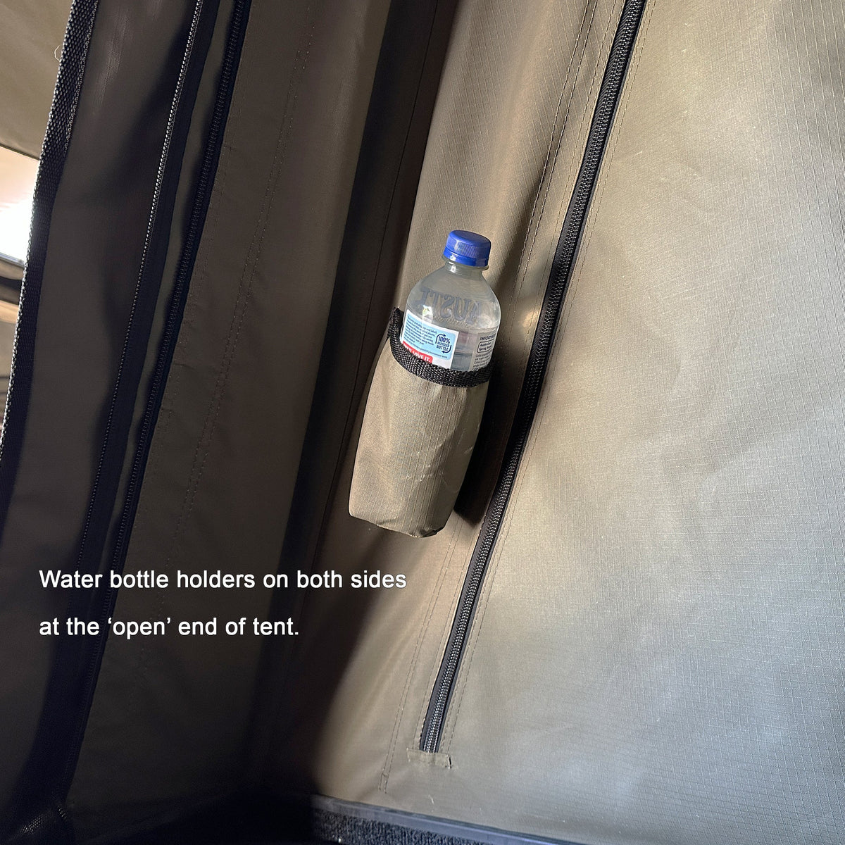 Bush Company AX27 canvas water bottle pocket on the inside wall