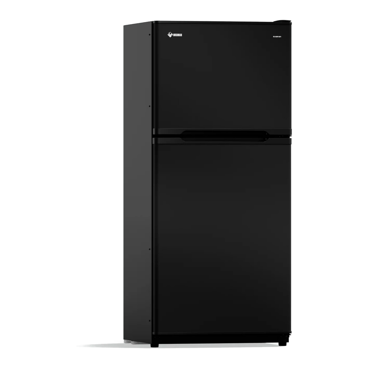 Bushman DC190L-X 190L upright caravan fridge freezer with both doors closed