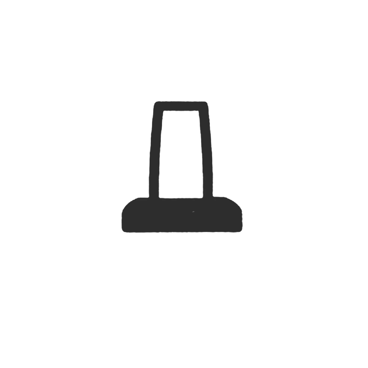 Line drawing of a small tapered lead battery post, labelled Small Terminal Post (SP) – Century battery