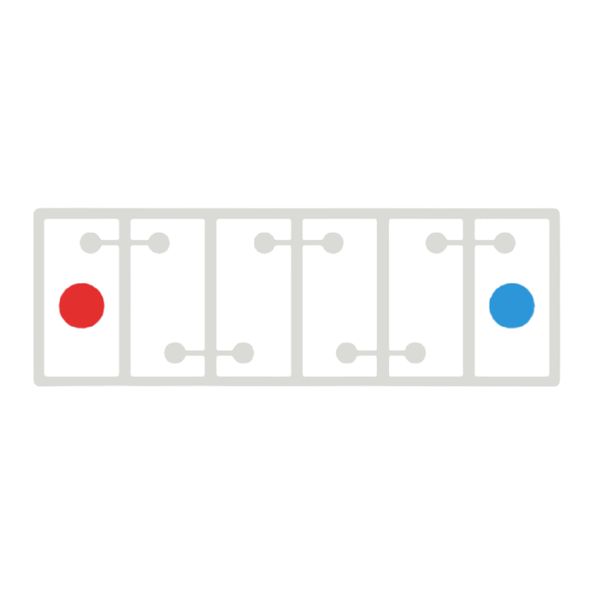 Polarity diagram of a six-cell 12 volt battery seen from above, labelled 12 Volt – H Polarity – Century 86 Heavy Duty battery