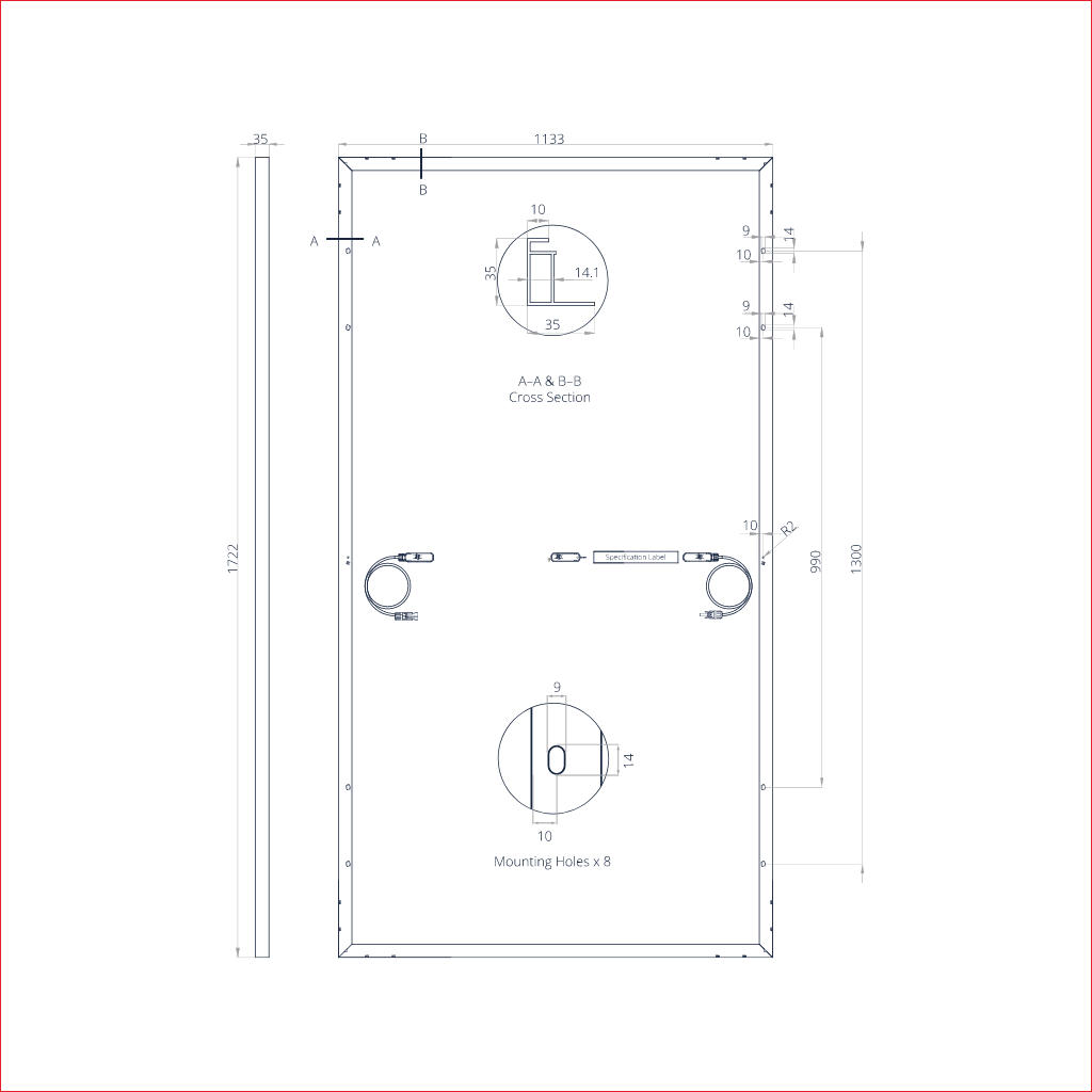 Walara 440W Solar Panel (1722x1133x35 mm)