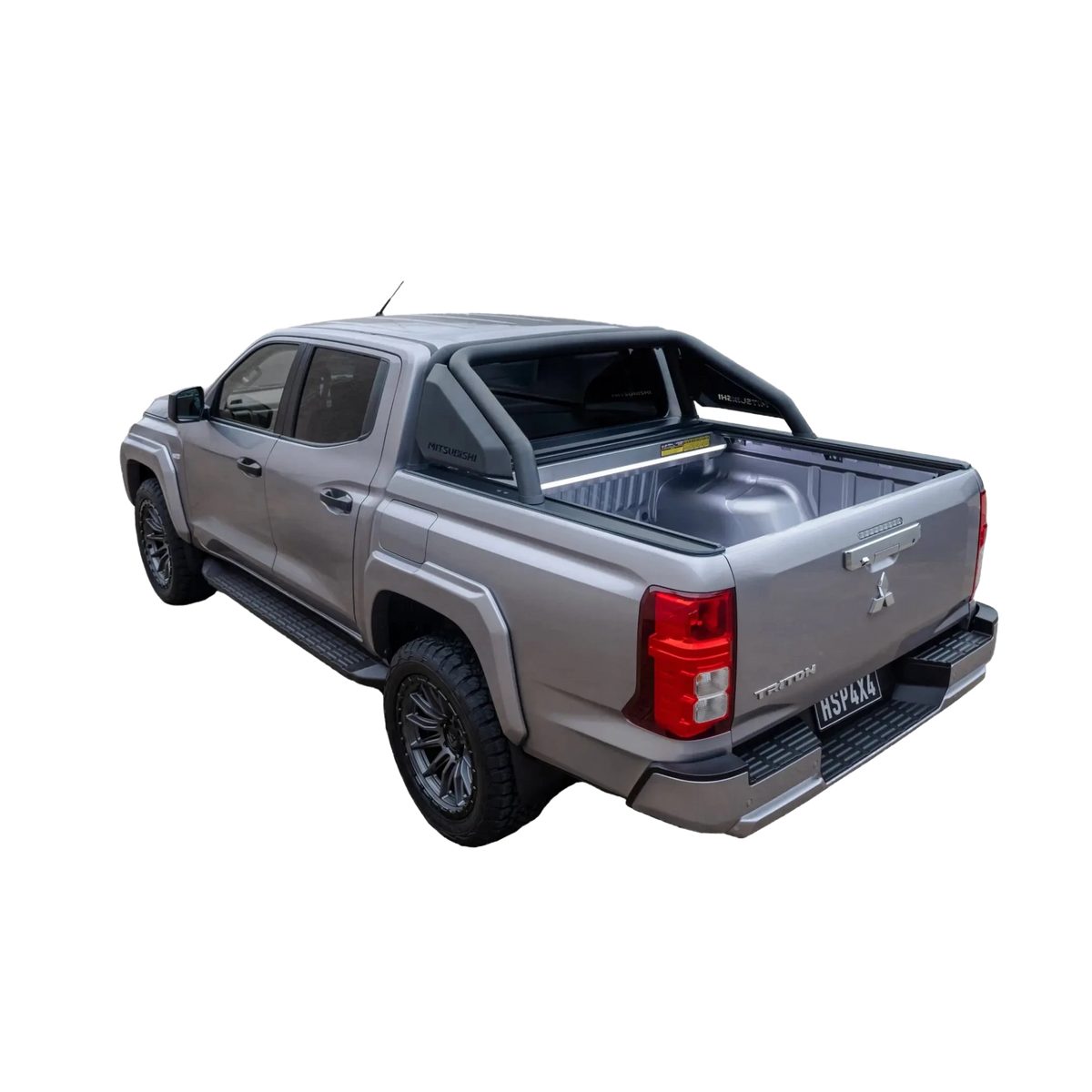 Gray Toyota truck with an open bed on a white background – HSP Electric Roller Cover Mitsubishi Triton MV