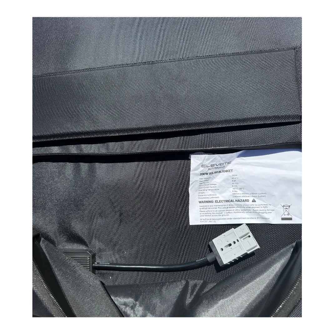 Foldable solar blanket – Elevate Automotive 200W 50V Solar Blanket