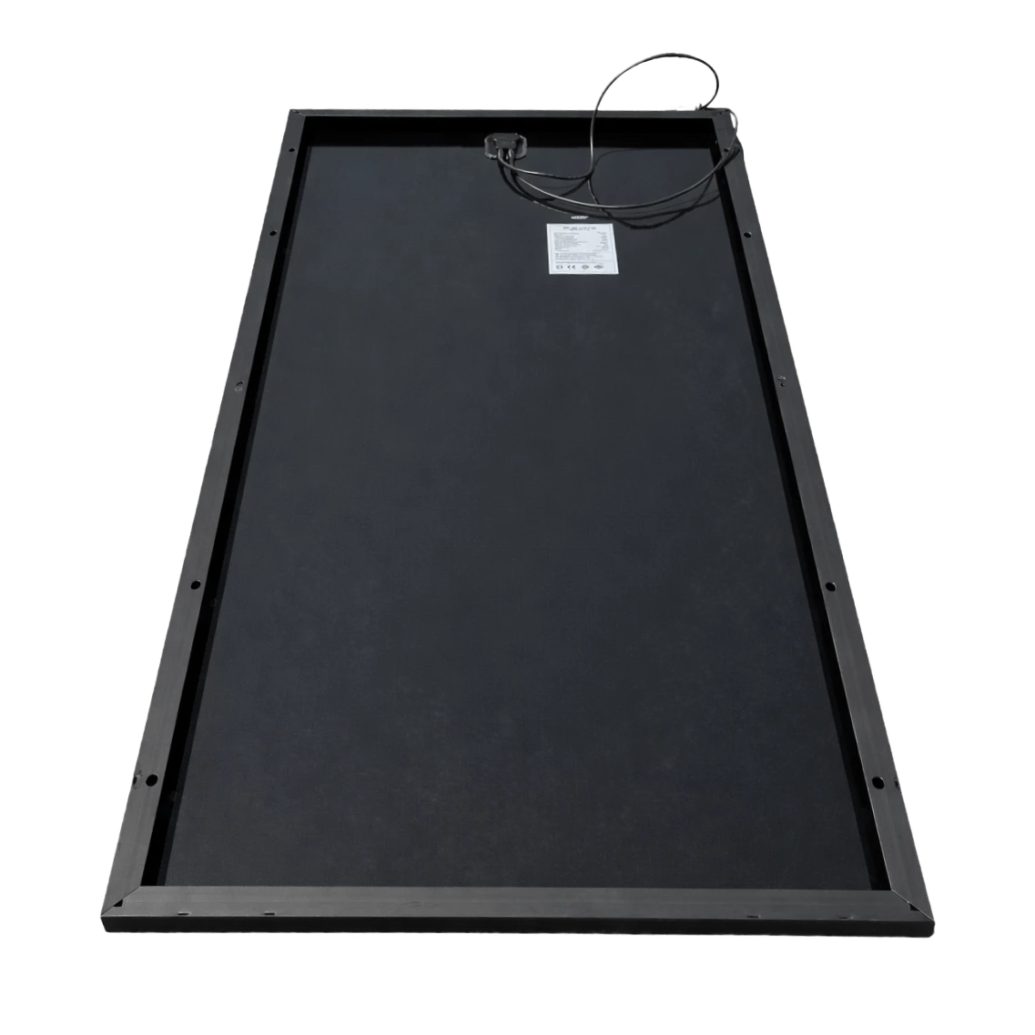 Black rectangular solar panel with lead attached – Elevate Automotive 200W 80V Solar Panel