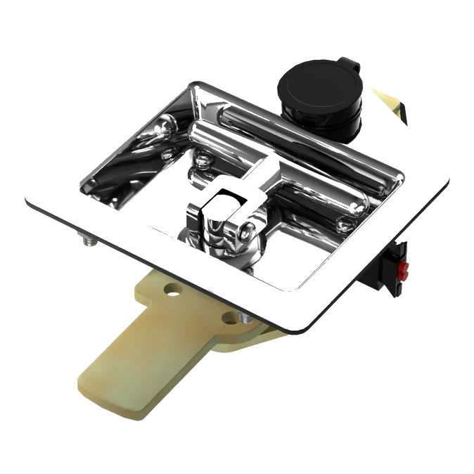 Fastlock Electronically Locking T-Handle Lock Bent Tongue Whale Tail Lock with Electric Actuator 12/24v