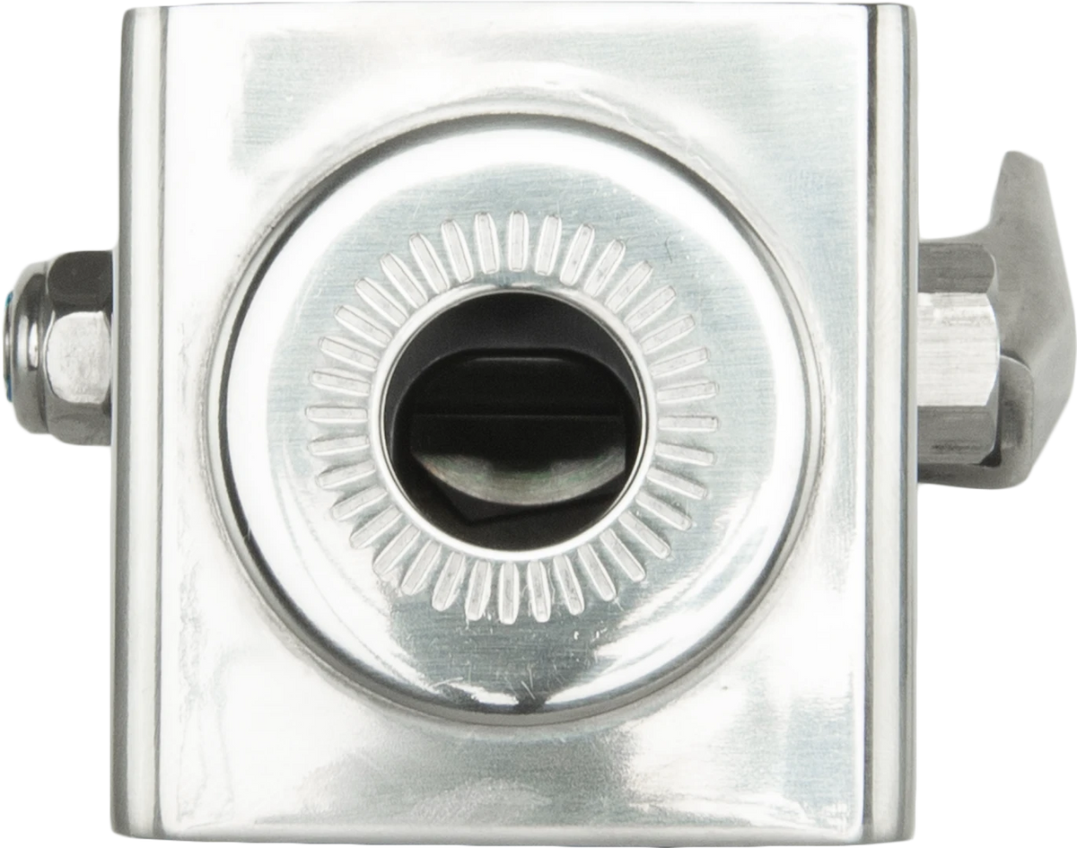 GME Fold Down Antenna Mounting Bracket (Stainless Steel) – top view of the antenna mounting base