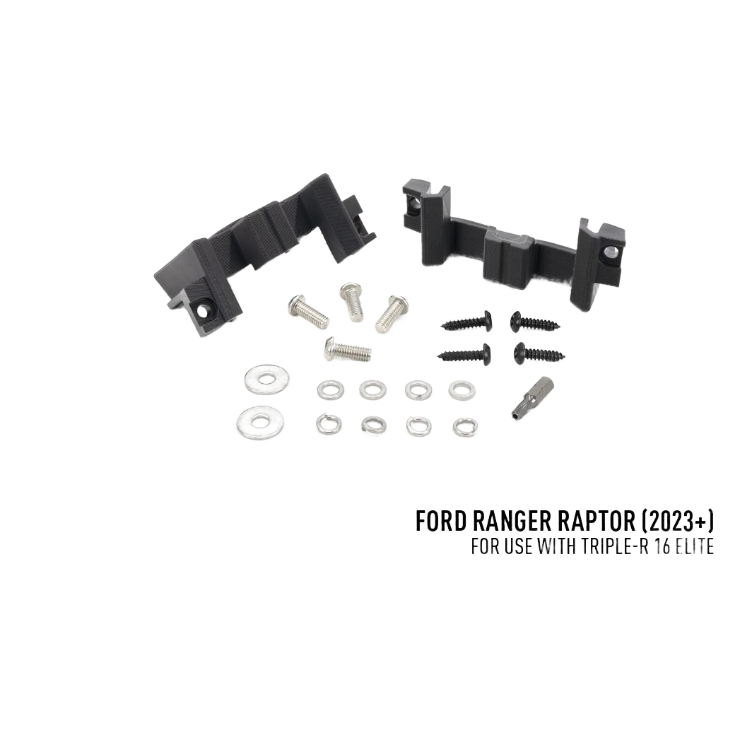 Ford Ranger Raptor (2023+) Grille Kit – car accessory kit for Ford Ranger Raptor with screws and washers on a white background