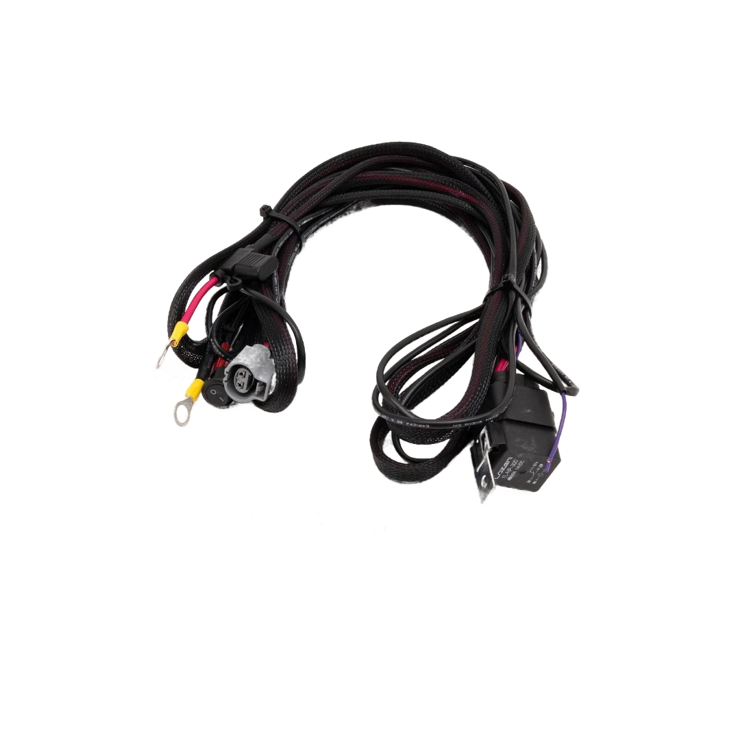 Car wiring harness kit with connectors on a white background