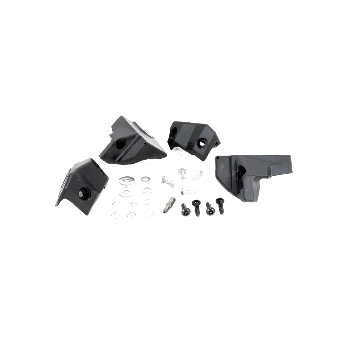 Ford Ranger XLT (2023+) Grille Kit – set of black mechanical components and hardware on a white background with text indicating compatibility for Ford Ranger XLT.