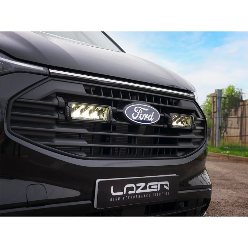 Ford vehicle grille with Lazer high-performance lighting Triple-R 750, blurred background