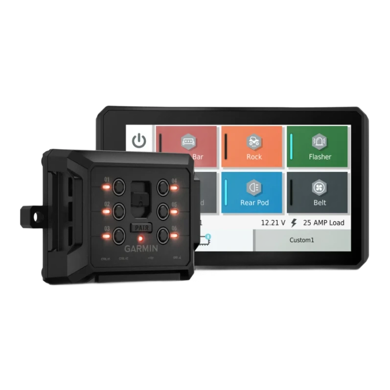 Garmin PowerSwitch wireless 12V switch box, six 30A outputs, front view