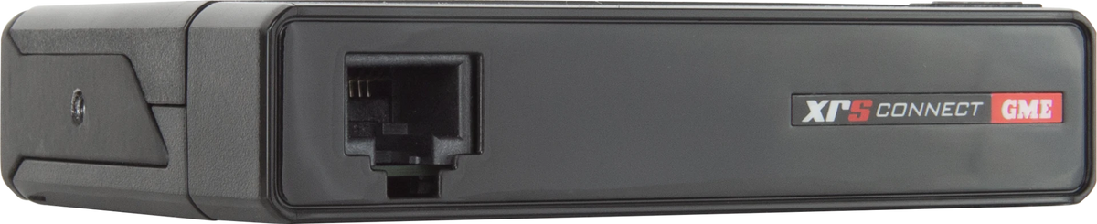 GME XRS-330C Connect Super Compact UHF CB Radio – front three-quarter view