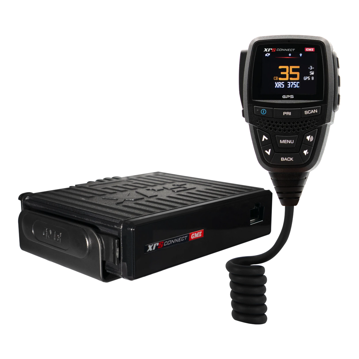 GME XRS-375C UHF CB Radio with MC670B speaker microphone and mounting bracket