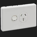 GPO Switched Outlet Flush Mount Standard 1 Gang 15A 250V 2 Pole White