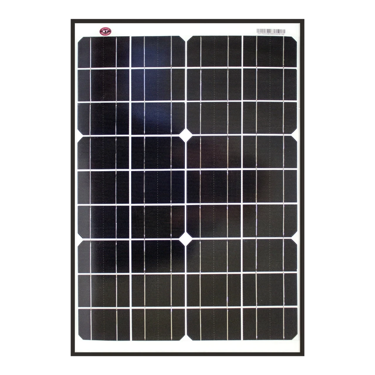 20 Watt, 12V Single Cell Monocrystalline Solar Panel