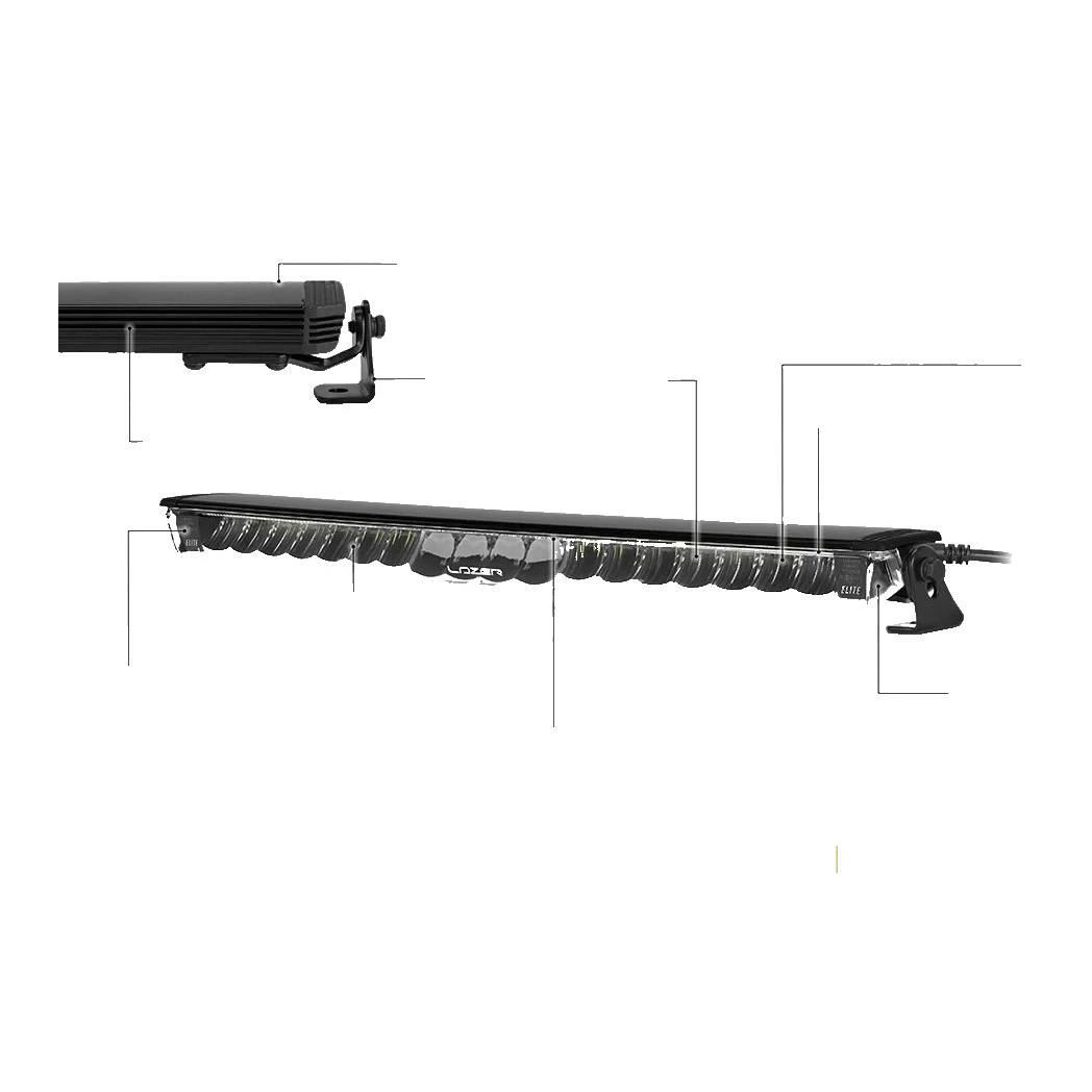 Lazer Glide light bar features diagram