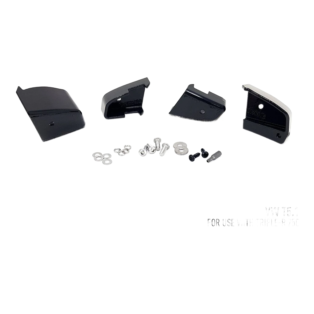 Lazer Lamps Volkswagen T5.1 Grille Kit – set of black car parts and screws on a white background with 'VW T5.1' text.