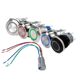 Series of Metal Push Button Switches w/LED On/Off, 19mm 5V