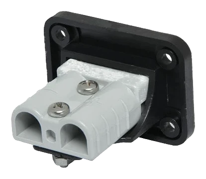 50A Anderson Panel Mount — Flush Fascia with Included Plug