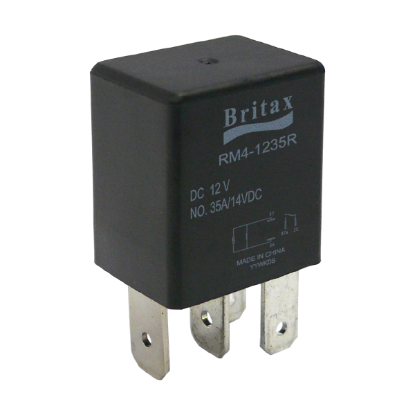 Britax Micro Relay 12V 35A N/O 4 Pin – Elevate Automotive