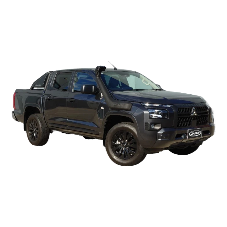 Black pickup truck on a white background with SAFARI SNORKEL