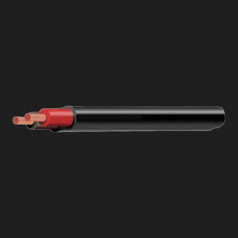 Twin Core Cable, 3mm/4mm/6mm (Red & Black)