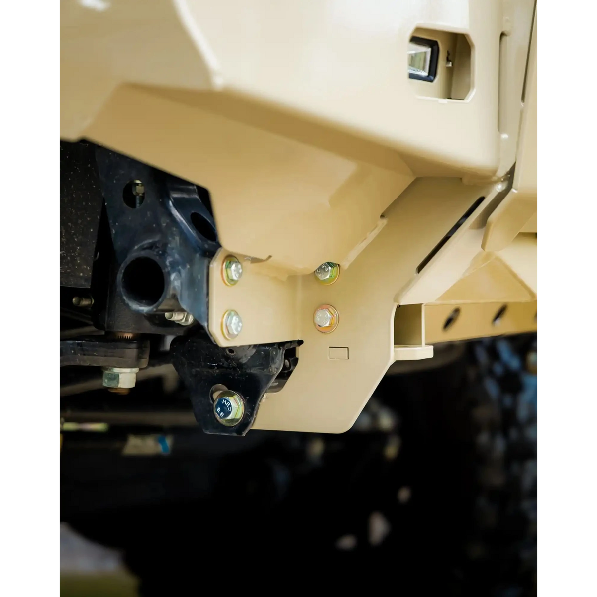 close up of TCC 70 Series Bull Bar - Facelift (2024 - Present) colour coded