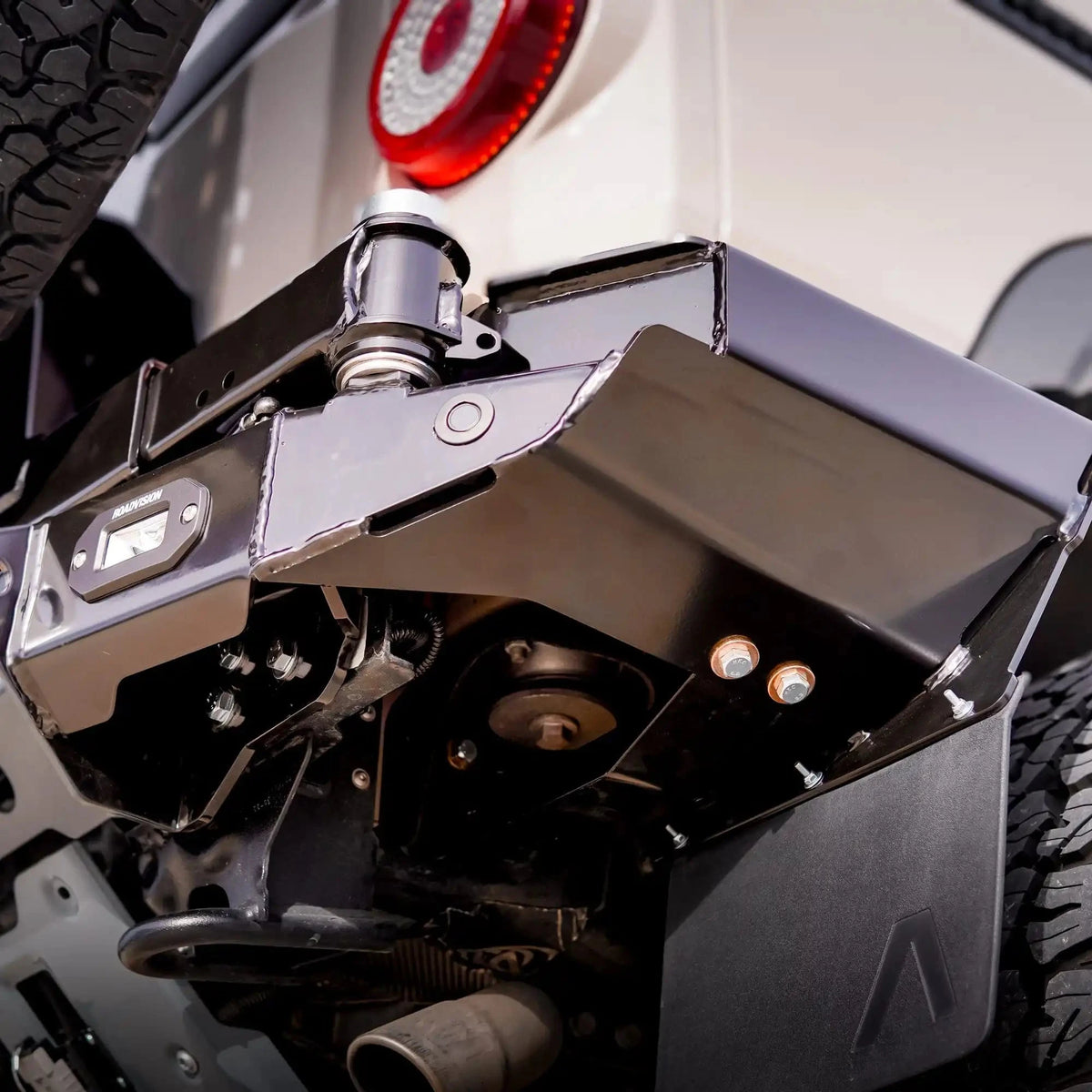 Close-up of the TCC INEOS Grenadier Rear Bar