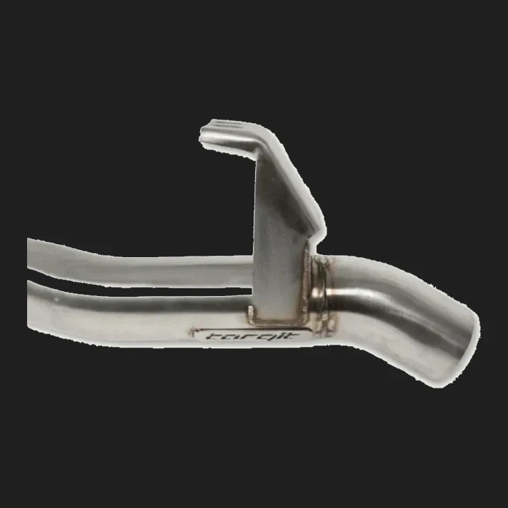 Metallic exhaust pipe with Torqit branding – Torqit 3.5″ Single Exit DPF Back Exhaust 78 Series 4.5L Toyota Landcruiser 08/2016+