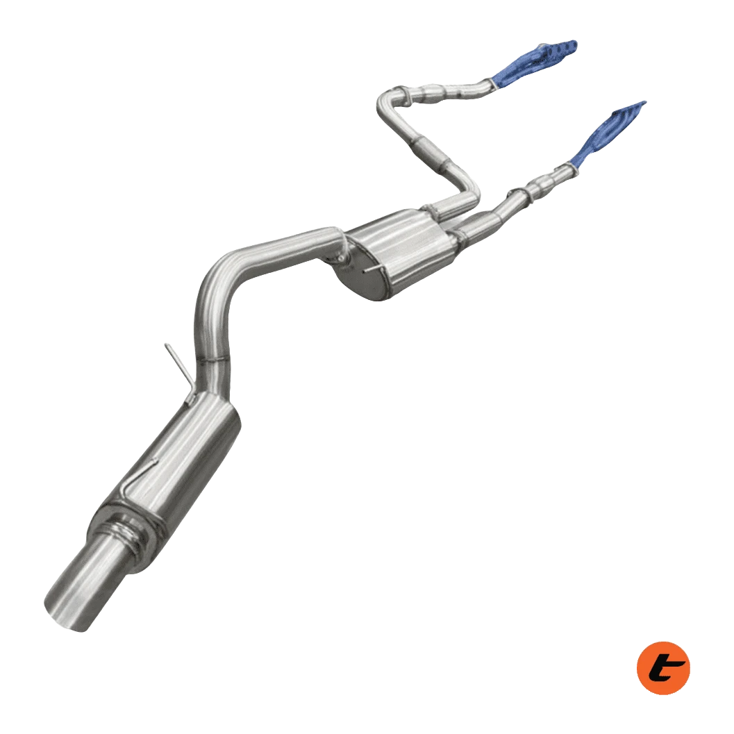 Torqit Y62 Patrol exhaust, header-back system shown