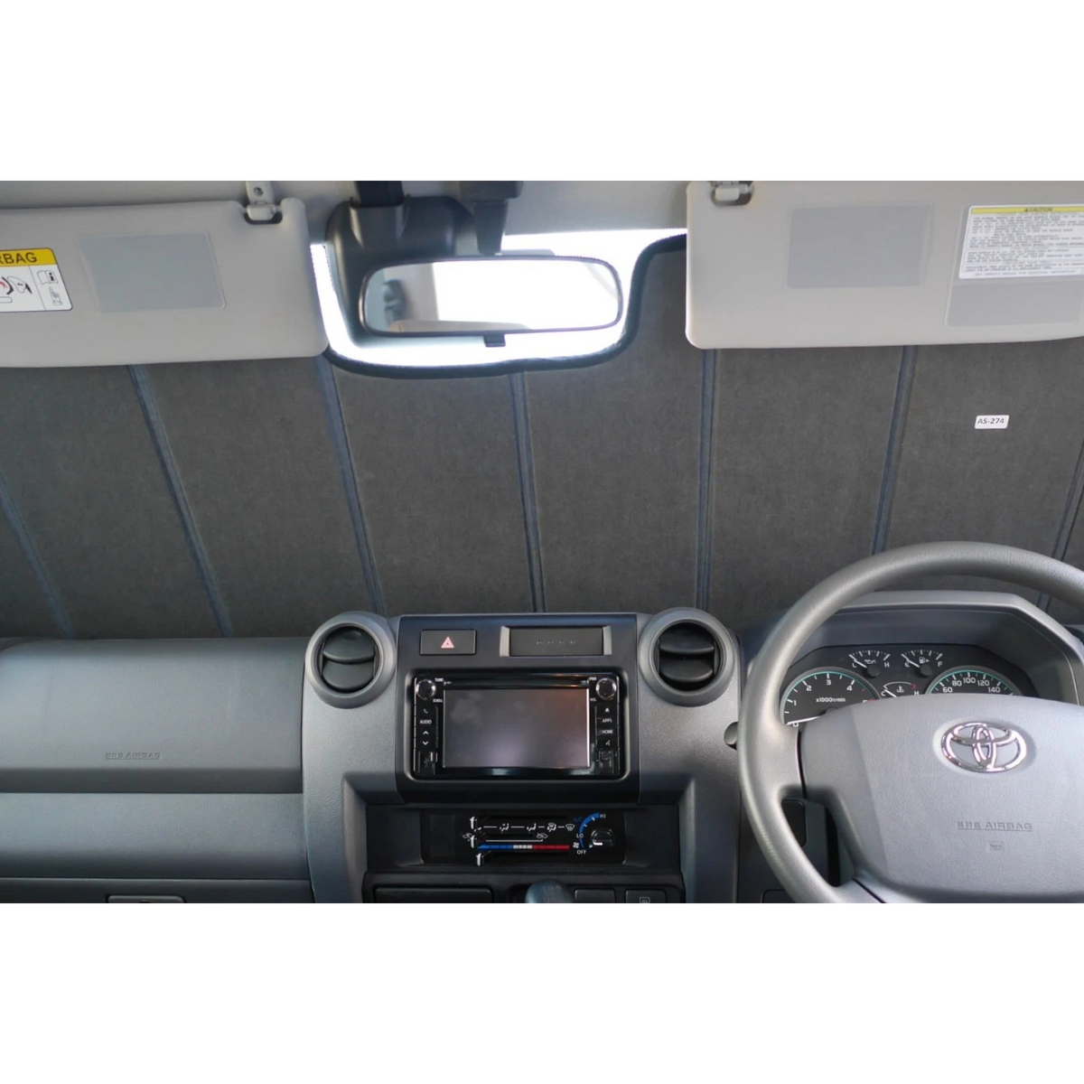 Toyota LandCruiser 70 Series Front Windscreen Sun Shade (With Pre-Collision System; 75/76/78/79 Series; 2022–Present) – view 5