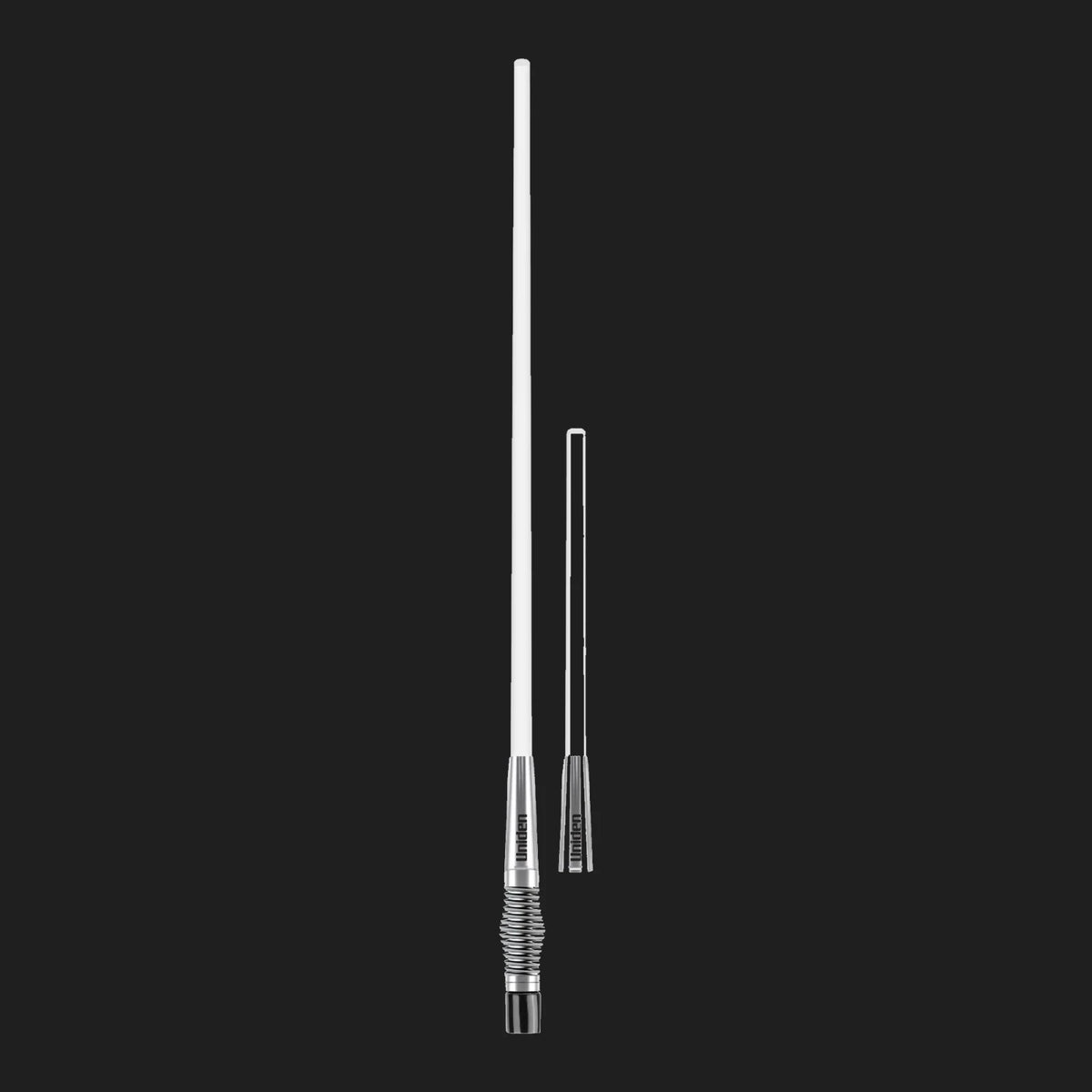 Uniden Heavy Duty Fibreglass Raydome Dual Removable Whip Pack White 6.6/3.0 dBi Gain