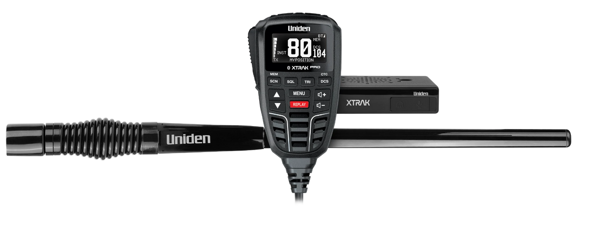 Uniden XTRAK 80 Pro 4x4 Pack – controller, radio body and antenna