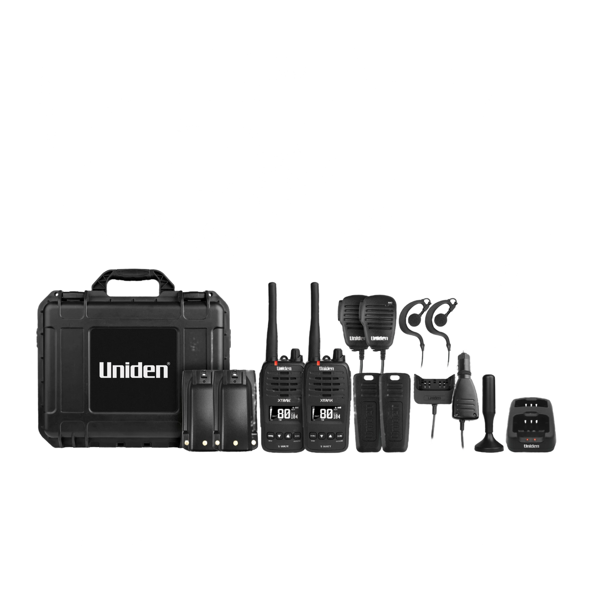 Uniden XTRAK50-2TP 5 Watt UHF Waterproof Handheld Radio Tradies Pack
