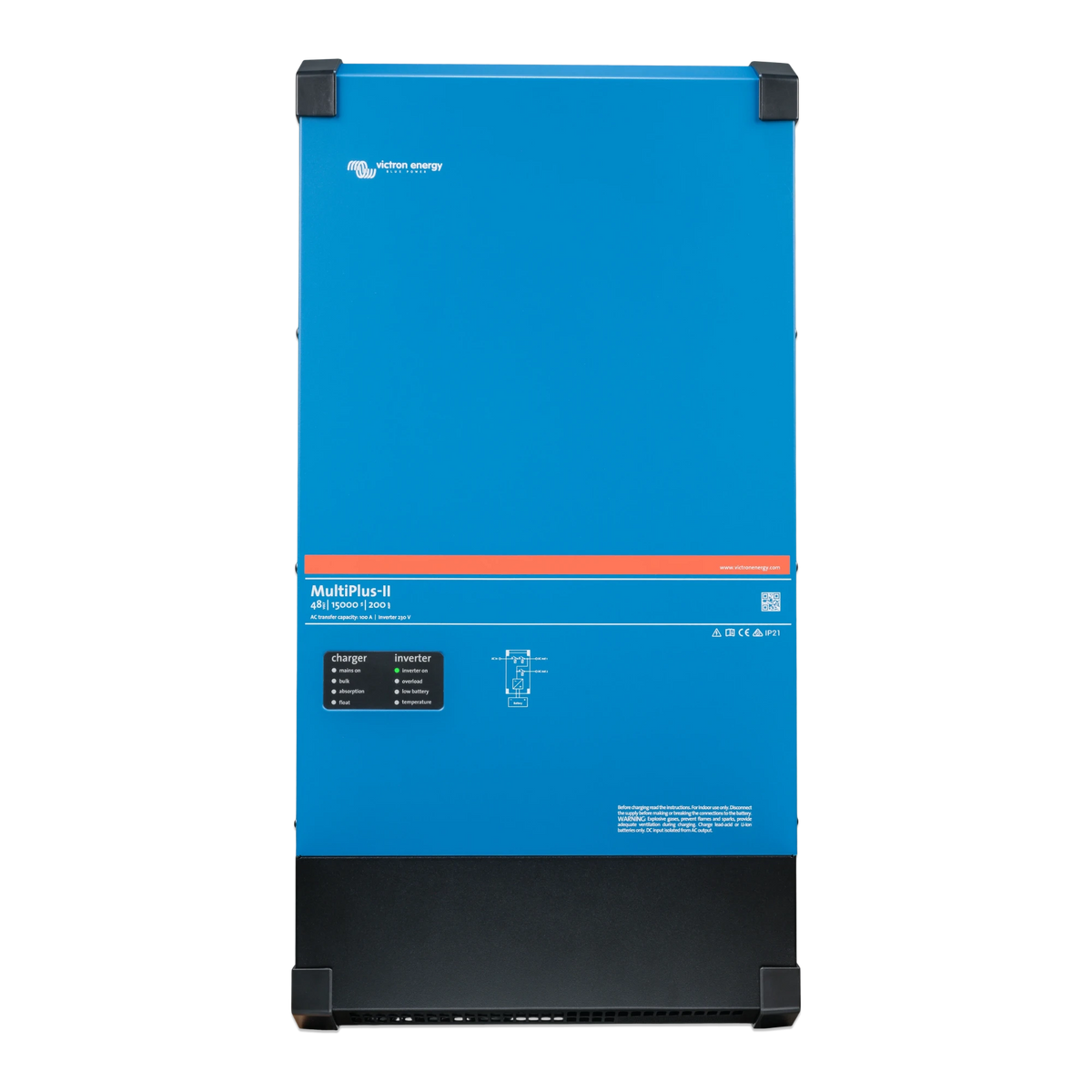 Victron MultiPlus-II 48V inverter charger, 48/15000 front view